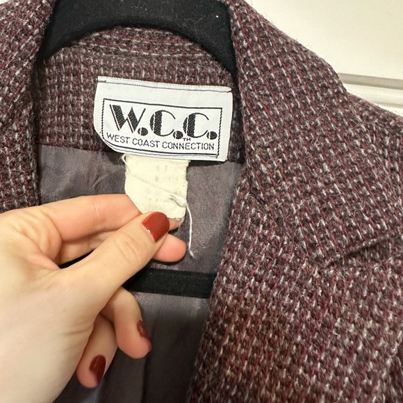 Vintage purple wool blazer - Picture 5 of 7